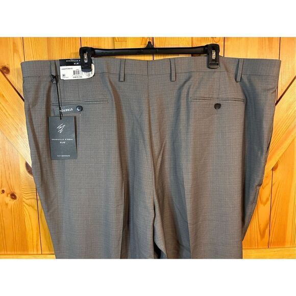 Shaquille O’Neal gray textured pants 54 x 30 big and tall stretch nwt (4845) - Picture 6 of 7